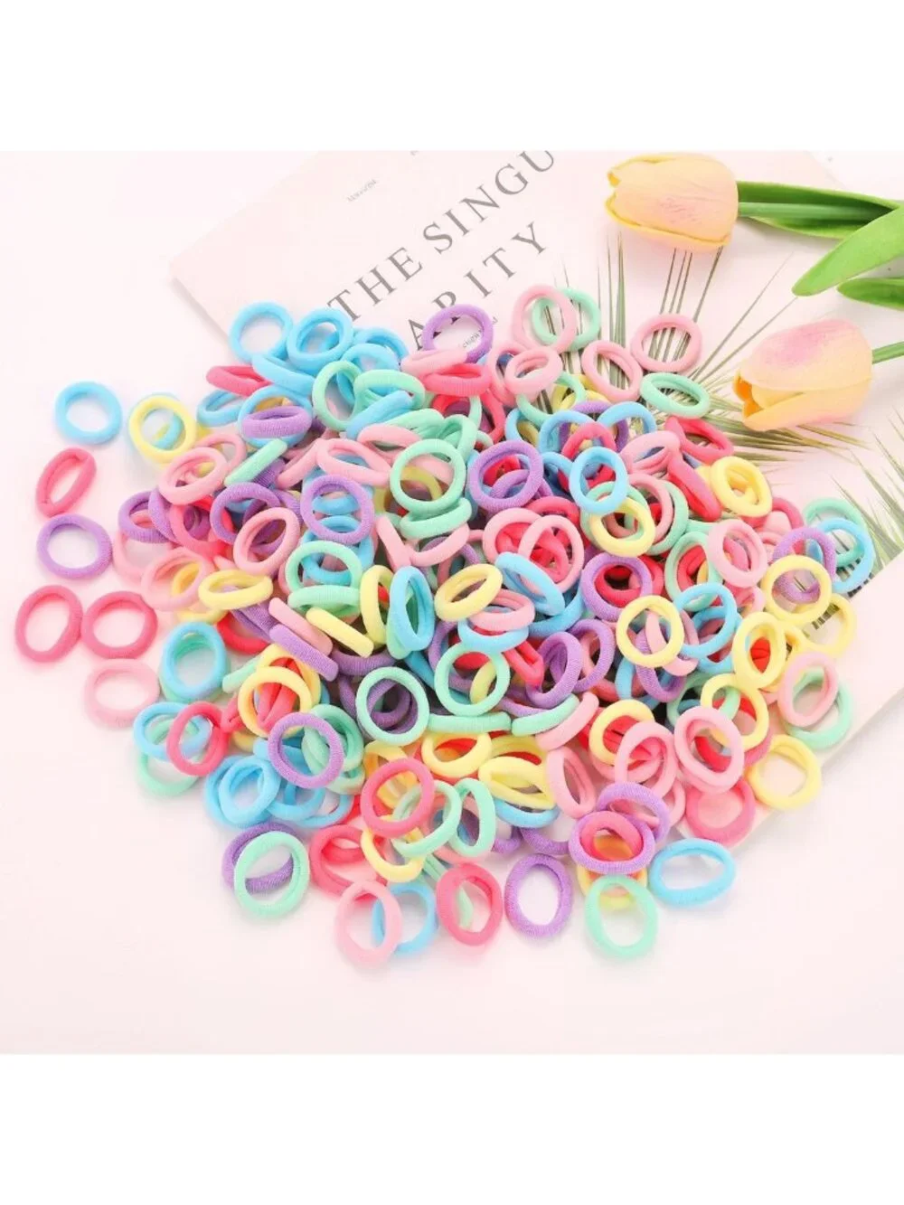 200 Pack No Damage Hair Ties for Baby, Toddlers & Girls - Soft Elastic Bands
